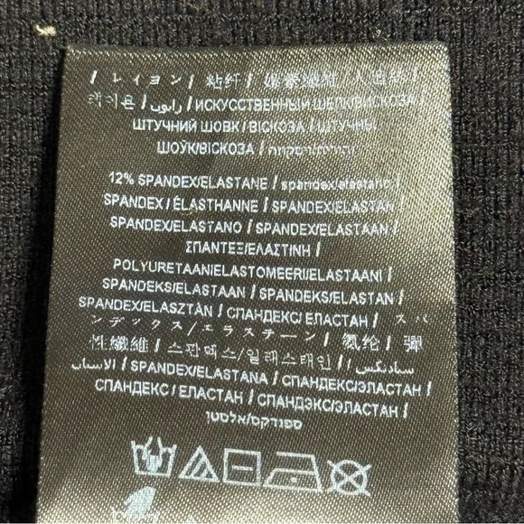 Guess Slimming Black Ribbed Mini Dress Strapless - Picture 10 of 10